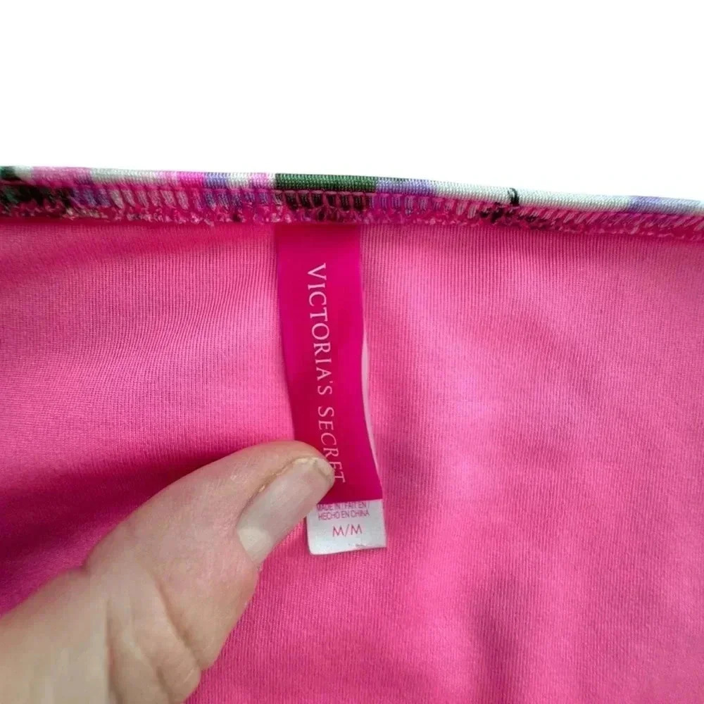 Victoria Secret Medium Bikini Bottoms Lilac Hot Pink Poppy green floral Swim - Picture 5 of 8